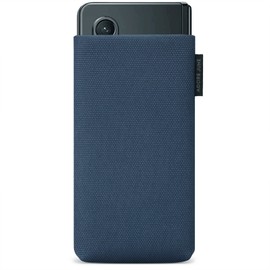 Adore June Protection Sleeve Classic Recycled Blue compatible with Galaxy Z Fold 4 / Fold 3 / Fold 2, Modern Sustainable R-PES Fabric. Made in Europe