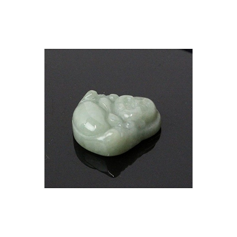 A9823 Jade Amulet Hotei Style Myanmar Jade Gemstone Pendant Necklace