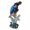 Nautical Ocean Blue Giant Sea Turtle Swimming By White Corals