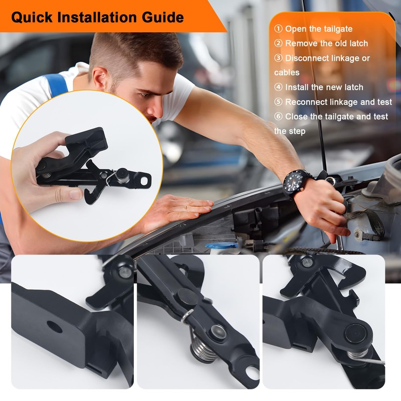 HC3Z-9943170-A Tailgate Flex Step Latch Control Compatible with Ford F-150