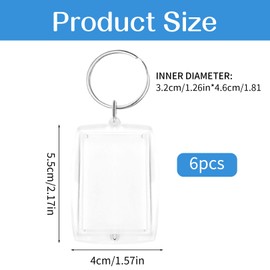 SHPUJUN Keyring Photo on Both Sides, Key Ring with Photo Pendant with Picture, Key Ring for Photo Key Ring with Picture, Key Ring Picture, Keychain Acrylic Photo Pendant