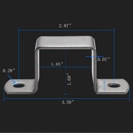 NNNJunhua Senfei Heavy Duty Bar Security Holder Bracket U Shaped Connector Bracket for Door Closed Bar Holder Strut Channel 12 Pieces (L)