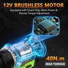 WorkBless 12V Brushless Power Drill, Cordless Drill with LCD Smart