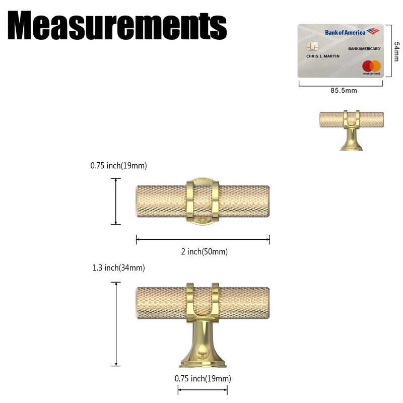 Coinkoly 10 Pack Gold Cabinet Knobs Single Hole Knurled Drawer