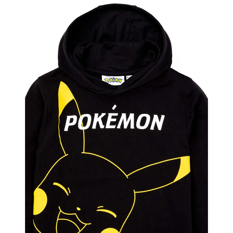 Pokémon con Cappuccio Boys Bambini Gioco Gifts Pikachu Black Jumper
