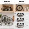 Universal Silicone Glass Pot Lid with Steam Vent, 16-32cm