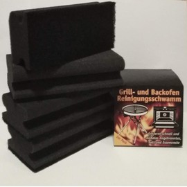 4 x XXL Grill and Oven Cleaning Sponge Cleaning Sponge Scouring Fleece