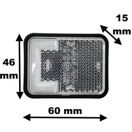 MelTruck 2x LED Outline Light White with Reflector 12-24V | E9 Tested | Marker Light for Trailers, Trucks, Trailers, Caravans