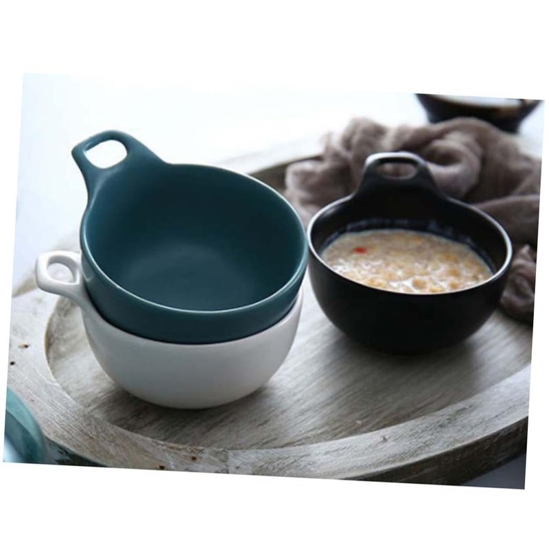 KICHOUSE Portable Stylish Ceramic Salad Bowl Kitchen Bowl for Salad