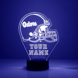 Mirror Magic Store University of Florida Gators Football Helmet LED Lamp/Night Light for Sports Fans - Personalize for Free