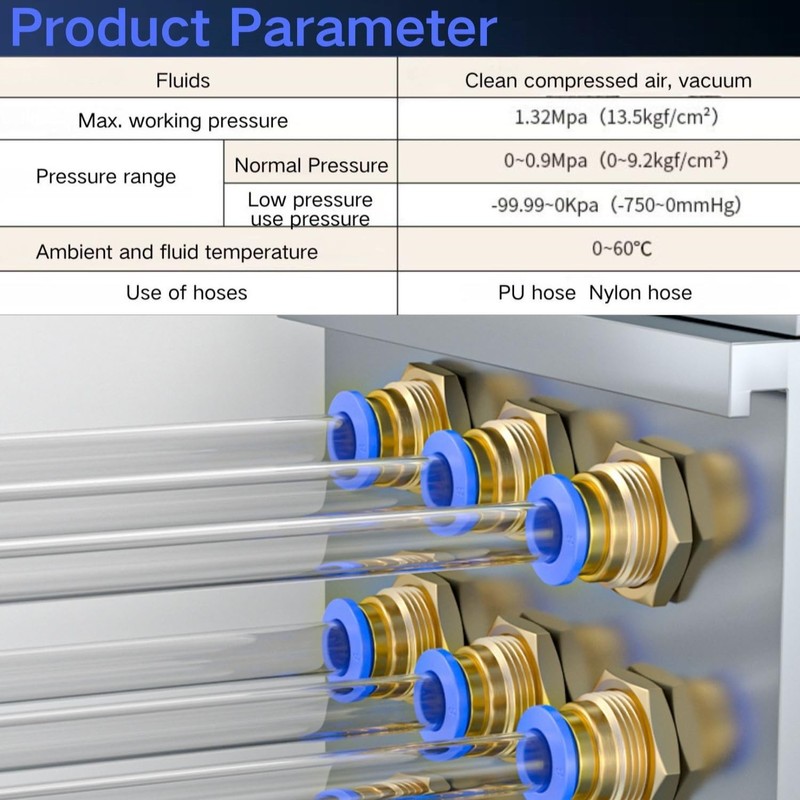Annegk Pneumatic Connector Pneumatic Bulkhead Fitting Push In Fitting Bulkhead