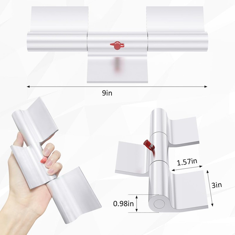 SAQXK 2pcs 9 Inch Aluminum Greaseable Weld on Door Hinges