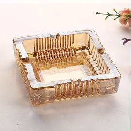 Creative Square Crystal Glass Ashtray for Hotels, Homes, Offices, Living Rooms, PC Cafes, and Bars Ashtray Amber 72ea