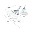 Fenteer Garden Leaf Rake Garden Camping Rake Folding Metal Rake