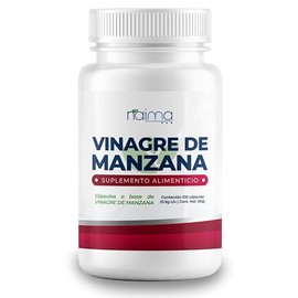 NAIMA Vinagre de Manzana, 100 Cápsulas  Suplemento Alimenticio 100 Puro y Natural Apoyo Digestivo y Bienestar General Sin Aditivos                    