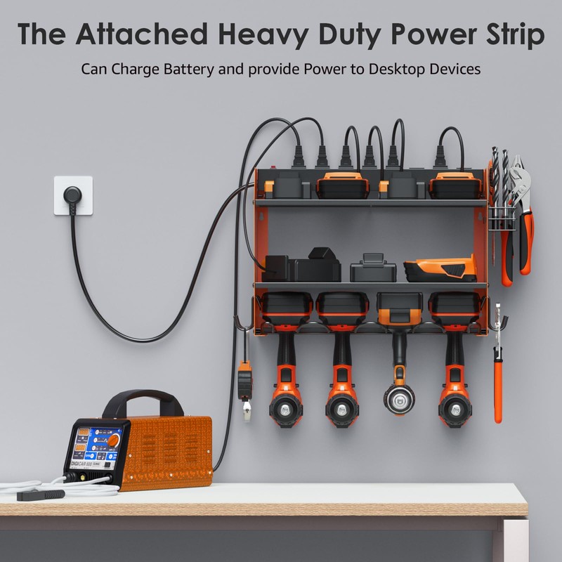 CCCEI Modular Power Tool Organizer Wall Mount with Charging Station.