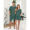 EISHOPEER Men's Lounge Wear Set with Round-Neck Top and Short
