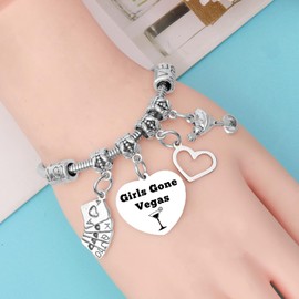 Las Vegas Gift Bracelet Las Vegas Travel Gift Las Vegas Themed Gifts Casino Gambling Gifts for Best Friend Sister Bestie Bff Bachelorette Gifts Gone Vegas Vacation Gifts Christmas Birthday Gifts