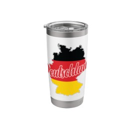 German Map with Flag Stainless Steel Insulated Tumbler