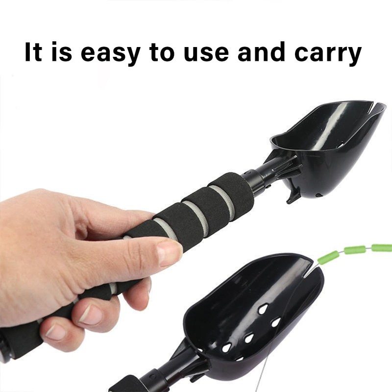 AIMALL 2-in-1 Telescopic Bait Throwing Spoon for Fishing, Extendable to