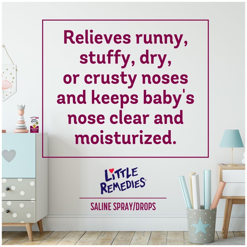 Little Remedies Saline Spray and Drops, Safe for Newborns, 0.5