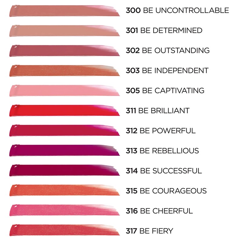 L'Oreal Paris Brilliant Signature Shiny Lip Stain Lipstick, Be Determined