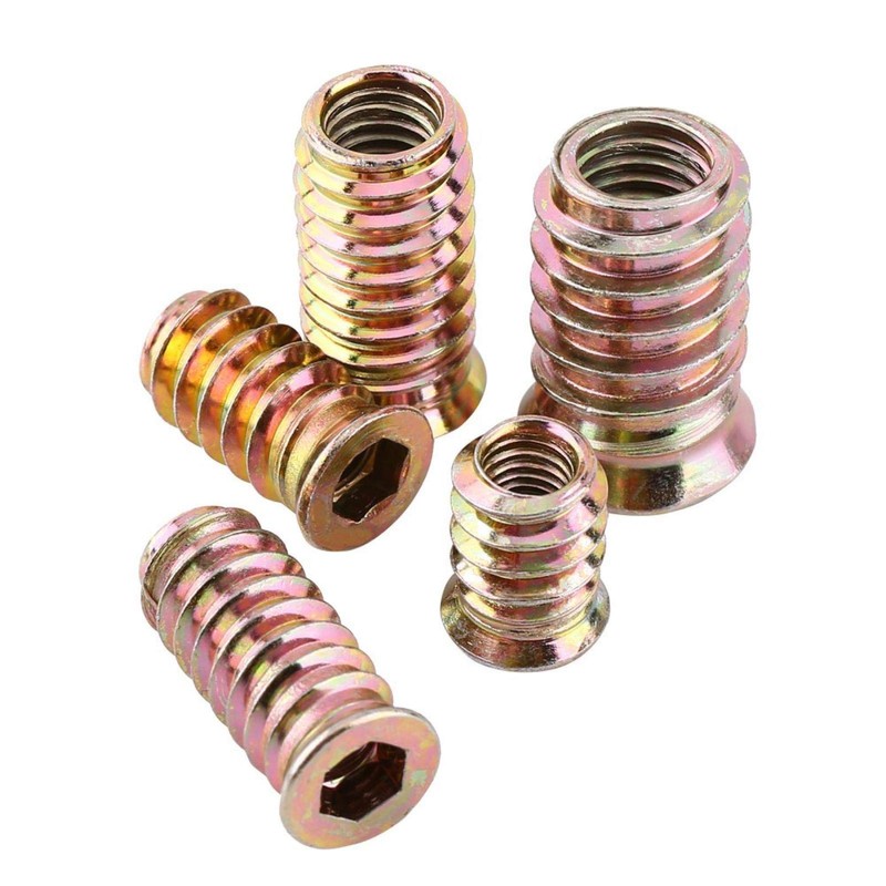 Pack of 20 Threaded Bushing Screws, Drive Nuts, Hexagon Socket