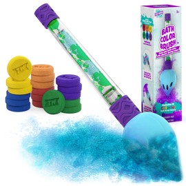 Tub Works® Bath Color Brush™ Kids Bath Bomb Set | Nontoxic & Fragrance-Free | Use Brush to Paint Water with Vibrant, Fizzing Colors | Fun BathBombs for Kids Bath | Creative Bathtub Toys for Toddlers
