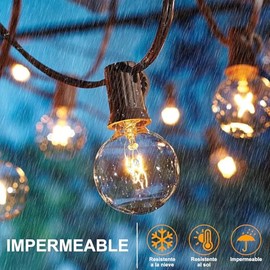 Bombillas de repuesto G40, base de tornillo E12C7, bombillas incandescentes de 7W, para cadena de luces al aire ltima intervensin, base de tornillo...