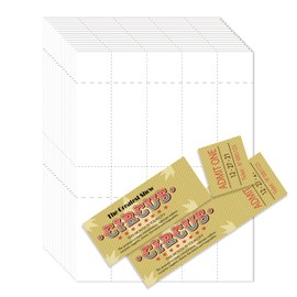 Mr-Label 500 Printable Raffle Tickets with Tear-Away Stubs, 230GSM Heavyweight Micro-Perforated Cardstock, Laser/Inkjet, for Raffle and Event Tickets