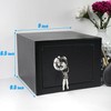Luwint Small Steel Safe Box with Key Lock, 0.3 Cu