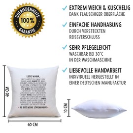 OWLBOOK® Geschenke für Mama zum Geburtstag | Mama Geburtstagsgeschenk für Mama | Mama Geschenk Mama | Löwenmama Kissenhülle | 40 x 40