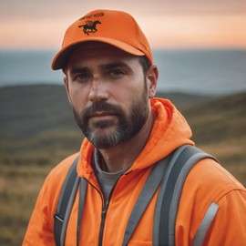 ALLNTRENDS Camp Half Blood Hat Embroidered Trucker Cap Mesh Movie Snapback (Orange)