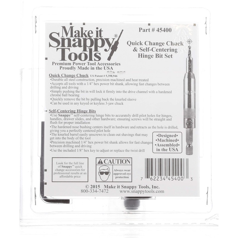 Make it Snappy Tools 45400 - 3-Piece Self Centering Hinge