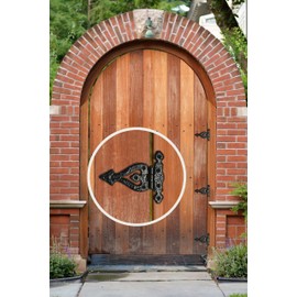 Akatva T Hinge Set - 4 Piece Gate Hinges for Wooden Fences Heavy Duty - Barn Hinges for Doors - Black Hinges – Hinges for Shed Door - Door Hinges Black Matte - Hinges Outdoor - Fence Strap Hinge Set