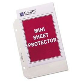 Heavyweight Polypropylene Sheet Protector, Mini, Clear, 8 1/2 x 5 1/2, 50/BX