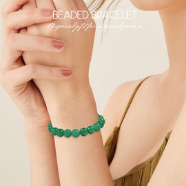 RUIQLXHANG 10mm Jade Bracelet for Women Men,Natural Healing Crystal Stone Green Jade Bead Bracelet,Adjustable Stretchable Beaded Bracelet Bring Good Luck and Prosperity Health