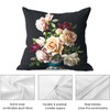 whooplaArt Elegant Decorative Velvet Floral Pillow Cover Double Sides Flower