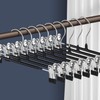 HWAJAN Pants Hangers with Clips for Women 20 Pack Adjustable