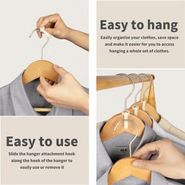 Vizirwpfot 50PCS Hanger Connector Hooks,Space Saving Hangers for Clothes.Hanger Hooks Space Saver. Closet Hangers Connector Hook. College Dorm Essentials,Closet Organizers and Storage