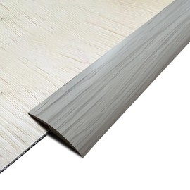 Floor Transition Strip Self Adhesive,PVC Carpet to Tile Flooring Transition Strip,Vinyl Flexible Flooring Transition Strip for Carpet Threshold Transition Strip (Grey Wood Grain, 5mm/10FT)