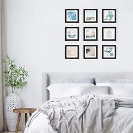 TWING 6x6 Picture Frames 3 Pack, Black 6x6 Frames Display Picture 4x4 with Mat, Square Family Picture Frame Tabletop or Wall Mounting, Ideal Gift for Mother's Day/Birthday Day