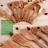 10 Pack Wooden Utensils for Cooking, Wood Utensil Set for