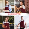 Utopia Kitchen 2 Pack Bib Apron, Adjustable with 2 Pockets,