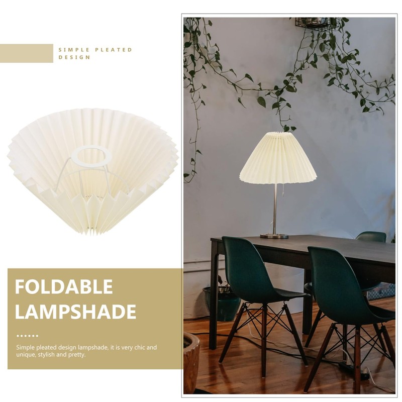 Hemobllo Pleated Lampshade, Small Lampshades, Fabric Lampshade, Table Lampshades for