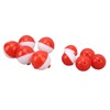 50PCS Ball Shaped Fishing Float Plastic White Red 2 Specifications