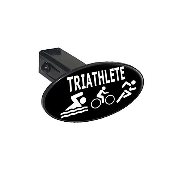 GRAPHICS & MORE Triathlete Triathlon Swim Bike Run Oval Tow Trailer Hitch Cover Plug Insert 2"