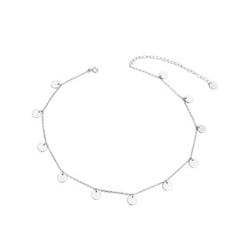 Flyow Women's 925 Sterling Silver Pendant Choker, Necklace, Jewellery, Silver