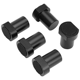 Aswalling 5 Pack Bench Dog Woodworking Clamp Table Stop with Non-Slip Pad for 20mm Dog Hole Aluminum Alloy