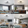 HLILCEH 23.6inch Modern LED Ceiling Light 50W Dimmable Ceiling Lamp